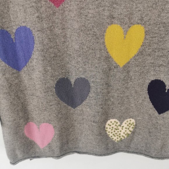 WHITE STUFF Lots of Love Jumper Hearts NEW £55 UK Size 10 Roll Tab Sleeves - Picture 4 of 7